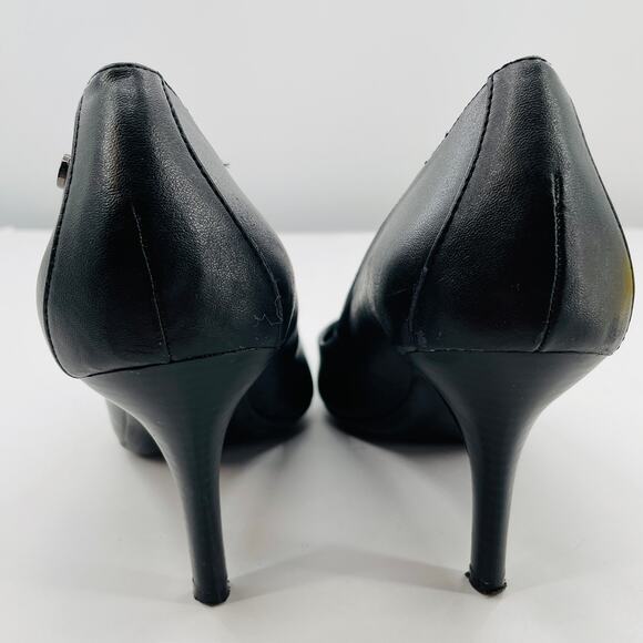 Calvin Klein Nadine Back Leather Classic Pointed Toe Stiletto Heel Pump Heel 9 - Picture 10 of 15